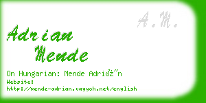 adrian mende business card